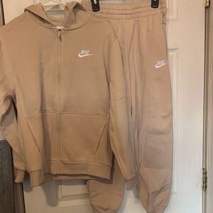 Nike Beige Hoodie and Joggers Set